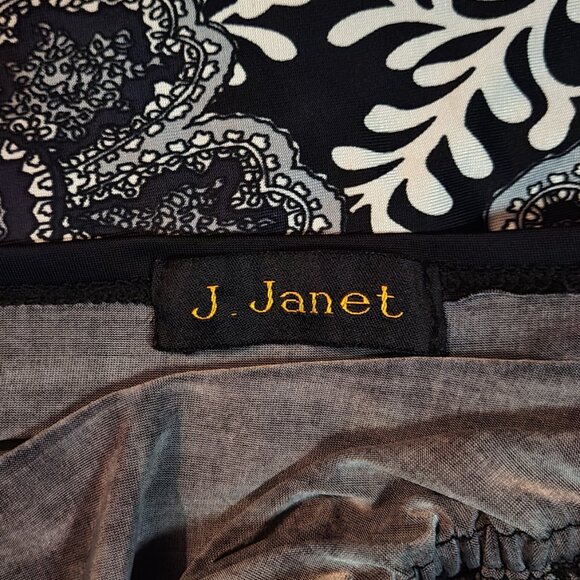 J. Janet | Paisley V-Neck Scrunch Dress Blouse - Picture 4 of 4